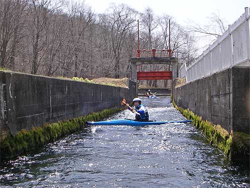 水の少ない魚道