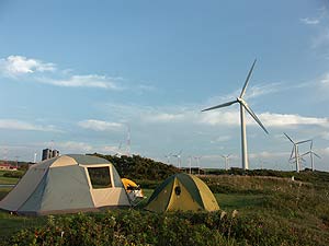 風車の風景も美しい
